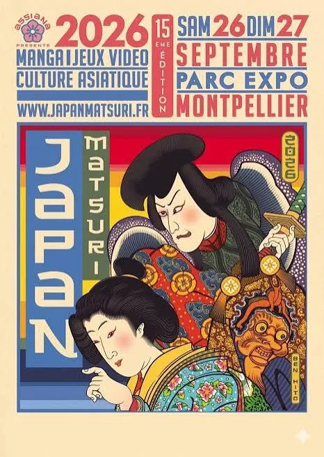 Affiche officielle du Japan Matsuri 2026 au Parc Expo Montpellier